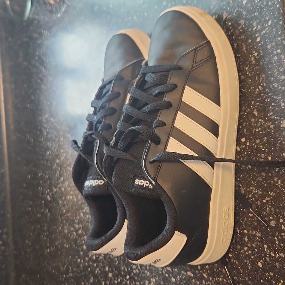 Kids adidas leather sneakers